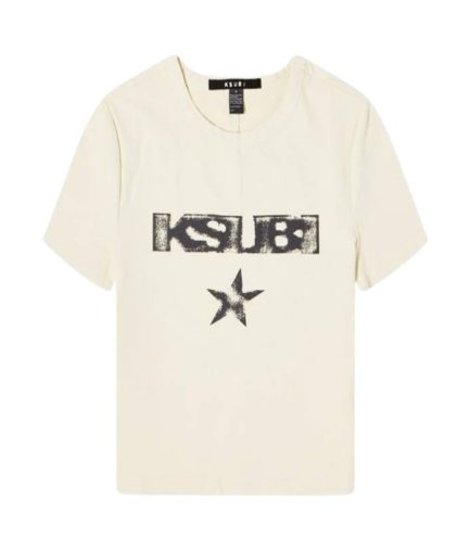 Ksubi Star Baby Crop T-Shirt in Natural | Lyst